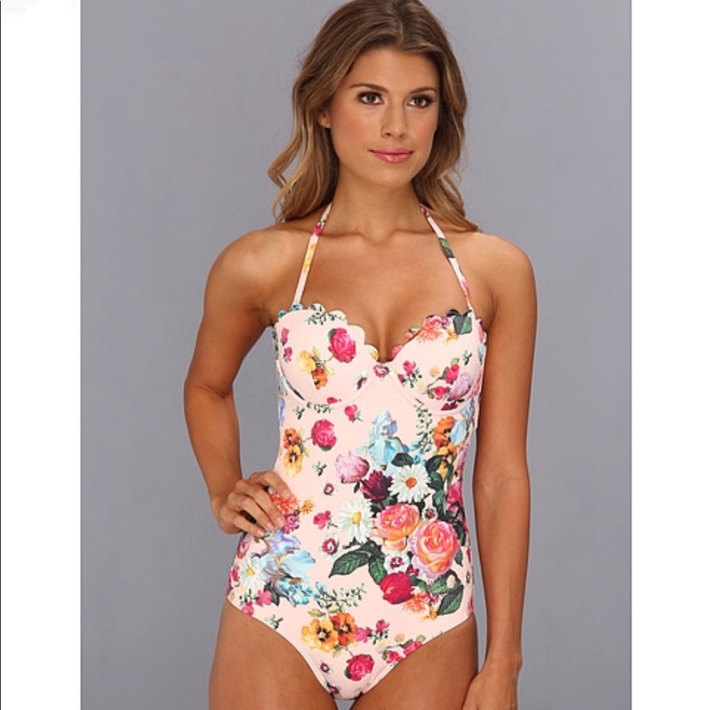 Ted Baker Womens Multi Colour Swimsuit Sz 34 C/D